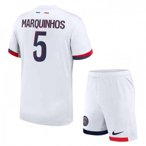 Divisa Paris Saint Germain Marquinhos 5 Secondo 2024-25 Maniche Corte - Bambino Divisa Paris Saint Germain Marquinhos 5 Secondo 2024-25 Maniche Corte - Bambino